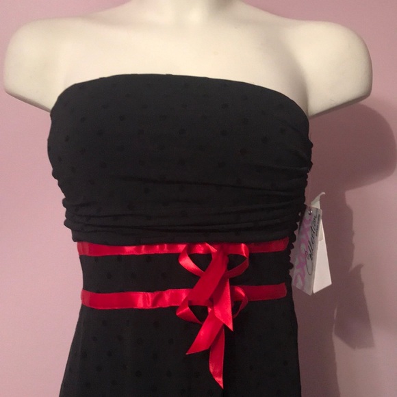 NWT Strapless Black Cocktail Dress Sz M - Picture 6 of 8